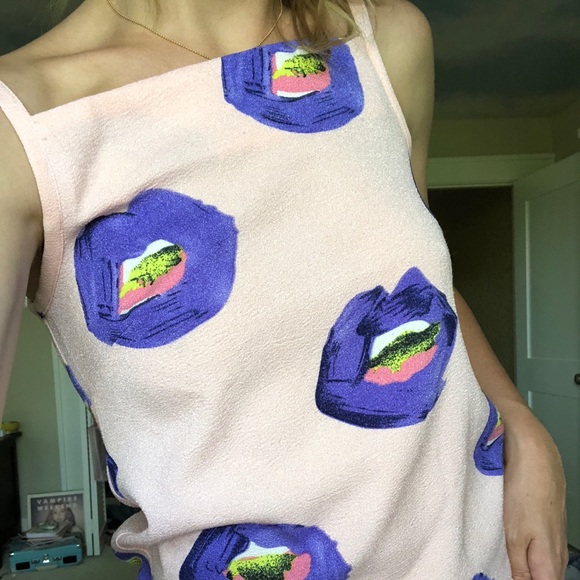 Pippa Lynn Pink Lip Print Mini Dress for nasty gal - Picture 7 of 8